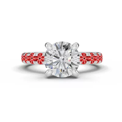Signature Hearts & Arrows Hidden Halo Pavé Engagement Ring (3/4ct. tw.)