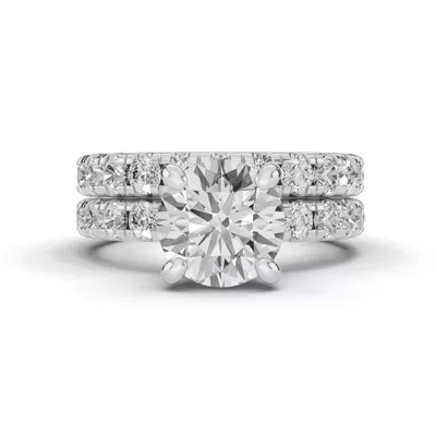 Signature Hearts & Arrows Hidden Halo Pavé Engagement Ring (3/4ct. tw.)