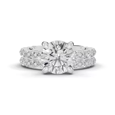 Signature Hearts & Arrows Shared Prong Engagement Ring (1/2ct. tw.)