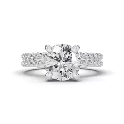 Signature Hearts & Arrows Hidden Halo Shared Prong Engagement Ring (1/3ct. tw.)
