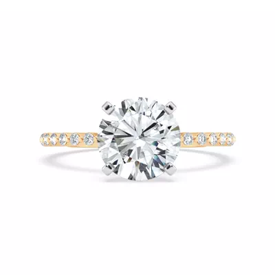 Signature Hearts & Arrows Hidden Halo Shared Prong Engagement Ring (1/3ct. tw.)