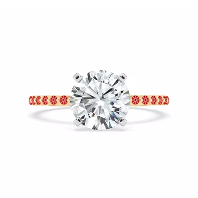 Signature Hearts & Arrows Hidden Halo Shared Prong Engagement Ring (1/3ct. tw.)