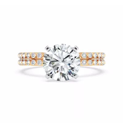 Signature Hearts & Arrows Hidden Halo Shared Prong Engagement Ring (1/3ct. tw.)