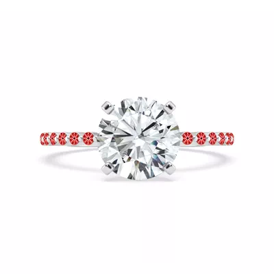 Signature Hearts & Arrows Hidden Halo Shared Prong Engagement Ring (1/3ct. tw.)