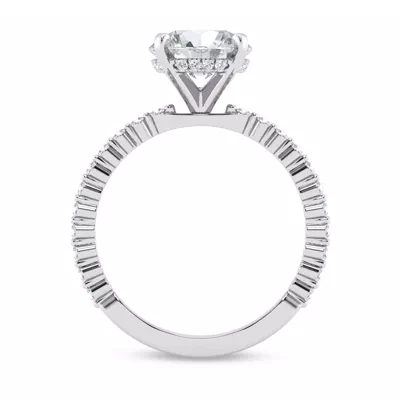 Signature Hearts & Arrows Hidden Halo Shared Prong Engagement Ring (1/3ct. tw.)