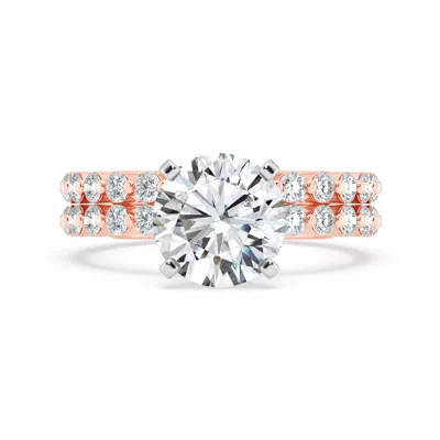 Signature Hearts & Arrows Hidden Halo Shared Prong Engagement Ring (.60ct. tw.)