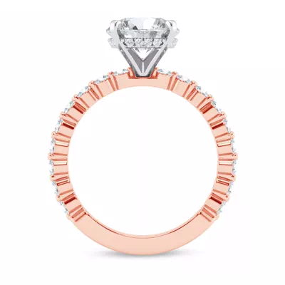 Signature Hearts & Arrows Hidden Halo Shared Prong Engagement Ring (.60ct. tw.)
