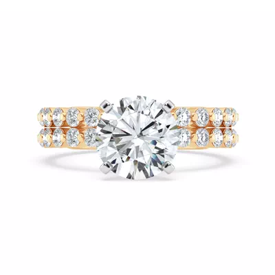 Signature Hearts & Arrows Hidden Halo Shared Prong Engagement Ring (.60ct. tw.)