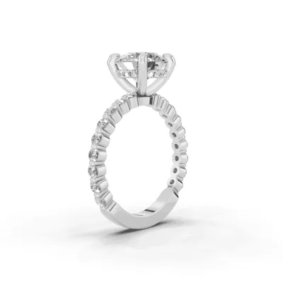 Signature Hearts & Arrows Hidden Halo Shared Prong Engagement Ring (.60ct. tw.)