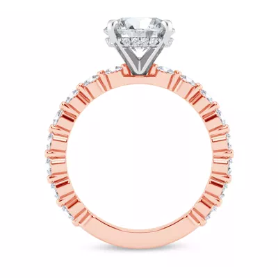 Signature Hearts & Arrows Hidden Halo Shared Prong Engagement Ring (.80ct. tw.)