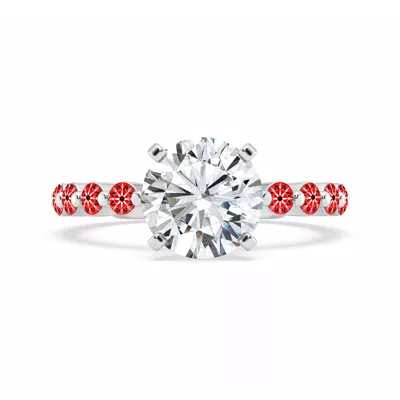 Signature Hearts & Arrows Hidden Halo Shared Prong Engagement Ring (.80ct. tw.)