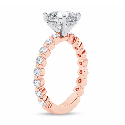 Signature Hearts & Arrows Hidden Halo Shared Prong Engagement Ring (.80ct. tw.)