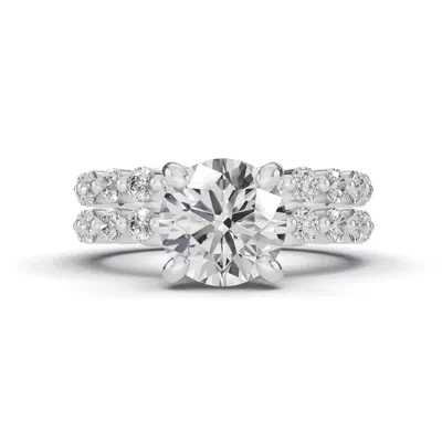 Signature Hearts & Arrows Hidden Halo Shared Prong Engagement Ring (.80ct. tw.)