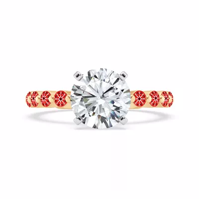 Signature Hearts & Arrows Hidden Halo Shared Prong Engagement Ring (.80ct. tw.)