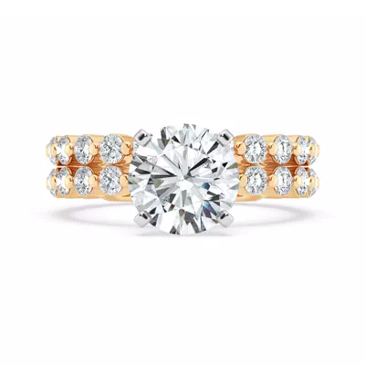 Signature Hearts & Arrows Hidden Halo Shared Prong Engagement Ring (.80ct. tw.)