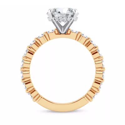 Signature Hearts & Arrows Hidden Halo Shared Prong Engagement Ring (.80ct. tw.)