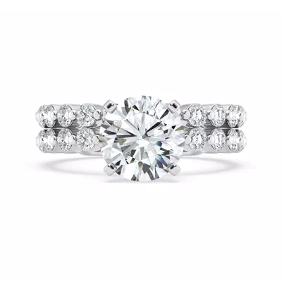 Signature Hearts & Arrows Hidden Halo Shared Prong Engagement Ring (.80ct. tw.)
