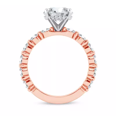 Signature Hearts & Arrows Hidden Halo Shared Prong Engagement Ring (1.00ct. tw.)