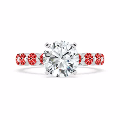 Signature Hearts & Arrows Hidden Halo Shared Prong Engagement Ring (1.00ct. tw.)