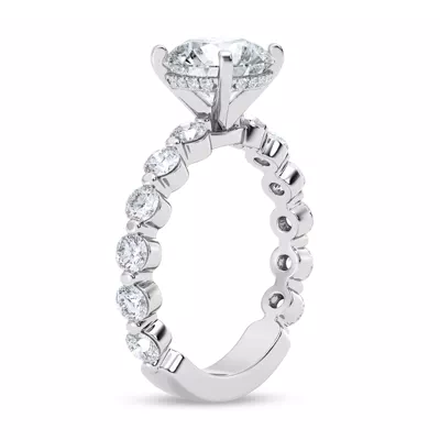 Signature Hearts & Arrows Hidden Halo Shared Prong Engagement Ring (1.00ct. tw.)