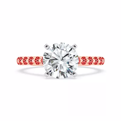Signature Hearts & Arrows Shared Prong Cathedral Engagement Ring (1/2ct. tw.)