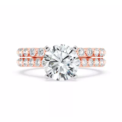 Signature Hearts & Arrows Shared Prong Cathedral Engagement Ring (1/2ct. tw.)