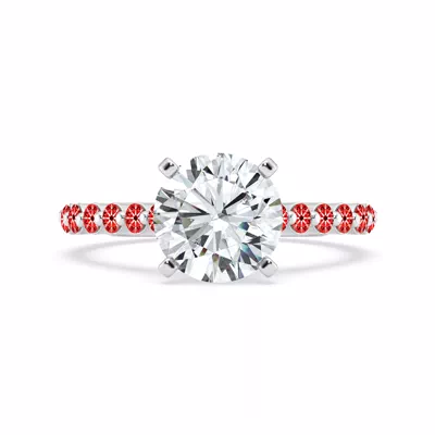 Signature Hearts & Arrows Shared Prong Cathedral Engagement Ring (1/2ct. tw.)