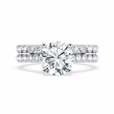 Signature Hearts & Arrows Shared Prong Cathedral Engagement Ring (1/2ct. tw.)