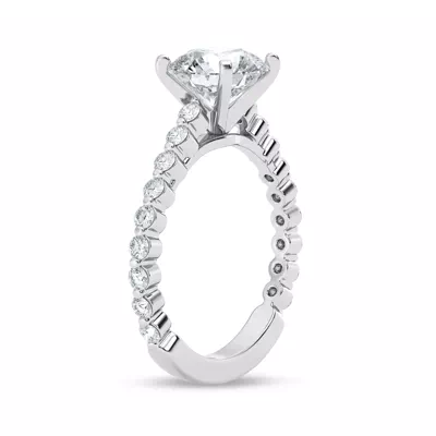 Signature Hearts & Arrows Shared Prong Cathedral Engagement Ring (1/2ct. tw.)