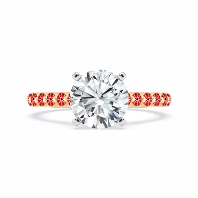 Signature Hearts & Arrows Shared Prong Cathedral Engagement Ring (1/2ct. tw.)
