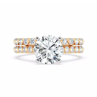 Signature Hearts & Arrows Shared Prong Cathedral Engagement Ring (1/2ct. tw.)