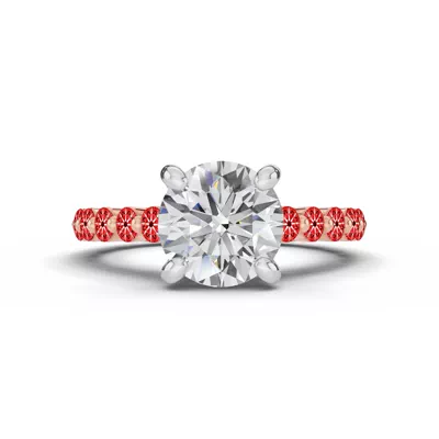 Signature Hearts & Arrows Shared Prong Cathedral Engagement Ring (.70ct. tw.)