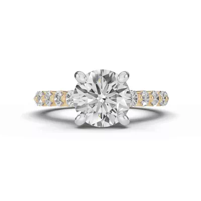 Signature Hearts & Arrows Shared Prong Cathedral Engagement Ring (.70ct. tw.)