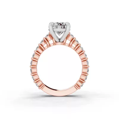 Signature Hearts & Arrows Shared Prong Cathedral Engagement Ring (.70ct. tw.)