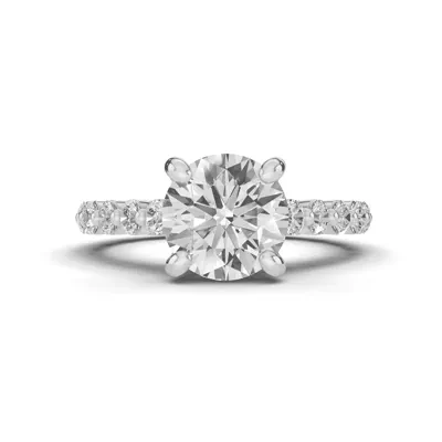 Signature Hearts & Arrows Shared Prong Cathedral Engagement Ring (.70ct. tw.)