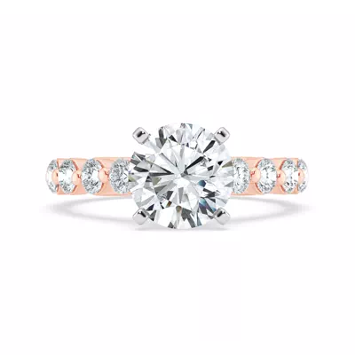 Signature Hearts & Arrows Shared Prong Cathedral Engagement Ring (.95ct. tw.)