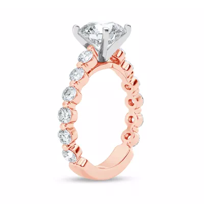 Signature Hearts & Arrows Shared Prong Cathedral Engagement Ring (.95ct. tw.)