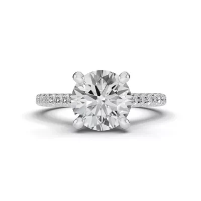 Signature Hearts & Arrows Classic Hidden Halo Cathedral Engagement Ring (.30ct. tw.)