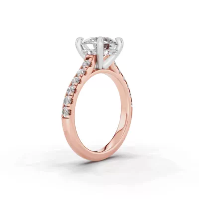Signature Hearts & Arrows Classic Hidden Halo Cathedral Engagement Ring (.55ct. tw.)