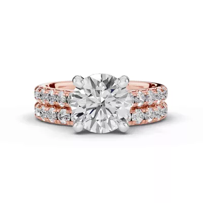 Signature Hearts & Arrows Classic Hidden Halo Cathedral Engagement Ring (.55ct. tw.)