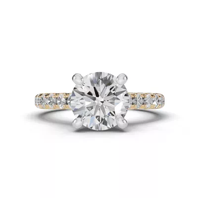 Signature Hearts & Arrows Classic Hidden Halo Cathedral Engagement Ring (.55ct. tw.)