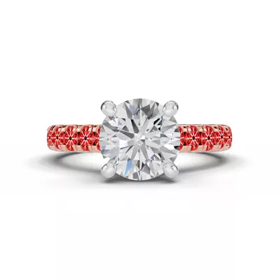 Signature Hearts & Arrows Classic Hidden Halo Cathedral Engagement Ring (.80ct. tw.)