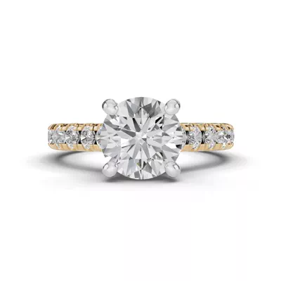 Signature Hearts & Arrows Classic Hidden Halo Cathedral Engagement Ring (.80ct. tw.)