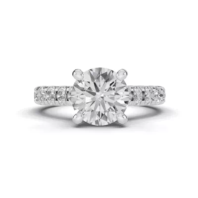 Signature Hearts & Arrows Classic Hidden Halo Cathedral Engagement Ring (.80ct. tw.)