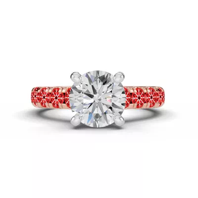 Signature Hearts & Arrows Classic Hidden Halo Cathedral Engagement Ring (1.00ct. tw.)