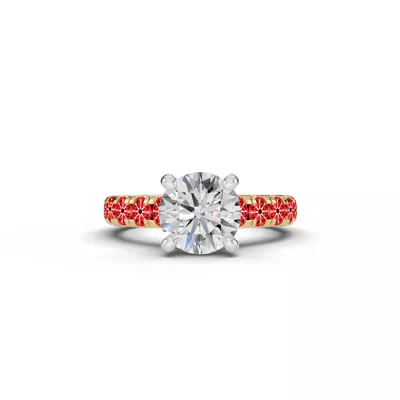 Signature Hearts & Arrows Classic Hidden Halo Cathedral Engagement Ring (1.00ct. tw.)