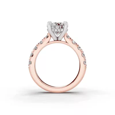Signature Hearts & Arrows Classic Hidden Halo Cathedral Engagement Ring (1.00ct. tw.)