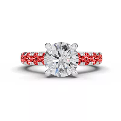 Signature Hearts & Arrows Classic Hidden Halo Cathedral Engagement Ring (1.00ct. tw.)