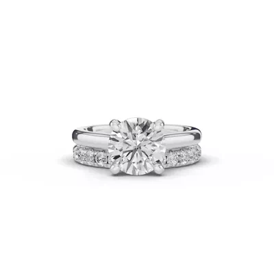 Tradition Hidden Halo Cathedral Engagement Ring (2.7mm)
