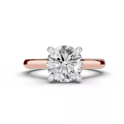 Signature Hearts & Arrows Hidden Halo Cathedral Engagement Ring (2.7mm)